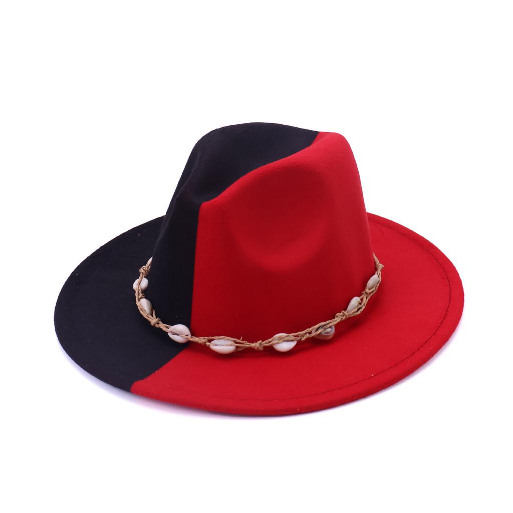 New Two-color Autumn and Winter Warm Women's Woolen Top Hat, British Men's Jazz Hat, Small Edge Gambler Felt Hat