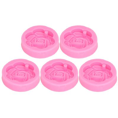 5Pcs Silicone Mold Flexible Soft Reusable Camellia Shape Decoration Mold for DIY Aromatherapy Gypsum Diffuser