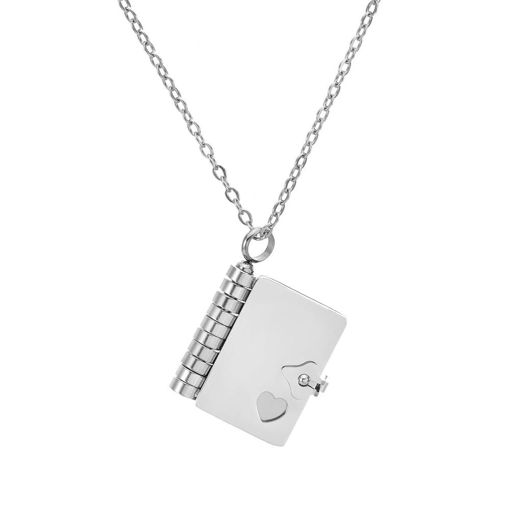 Love Open and Close Book Pendant Necklace Romantic