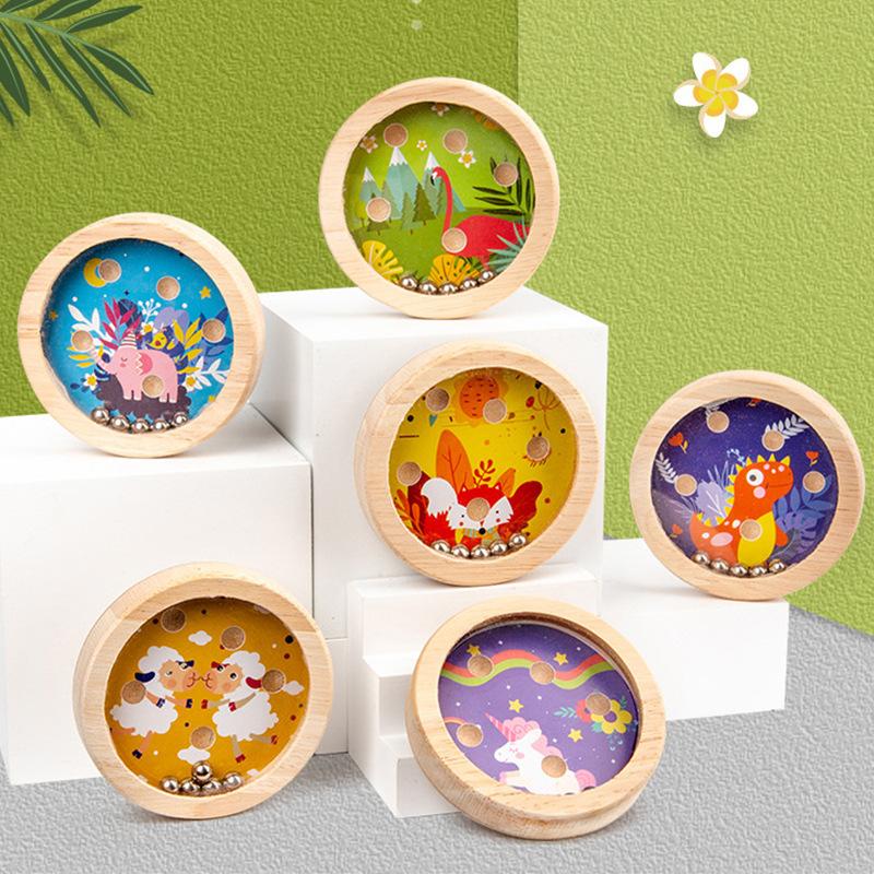 Toddler Toy Car Balanced Bead On The Bead Maze Wood Toys Children's Educational Focus On Training Intelligence Development Toys4 Counting Frame