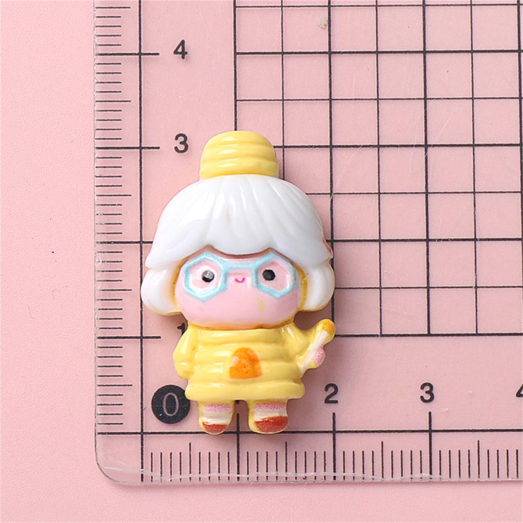 5PCS Resin Colorful Princess Burger Donut Star Cartoon Man Flat Back Stone Figurines Scrapbook DIY Bow Decor Accessories Crafts