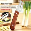 Stainless Steel Multi-Functional Peeler & Slicer for Onions, Scallions, Fruit, Melon, Grater & Sugarcane