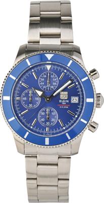 ELGIN Chronograph Watch Blue Men's Diver's FK1420S-BL