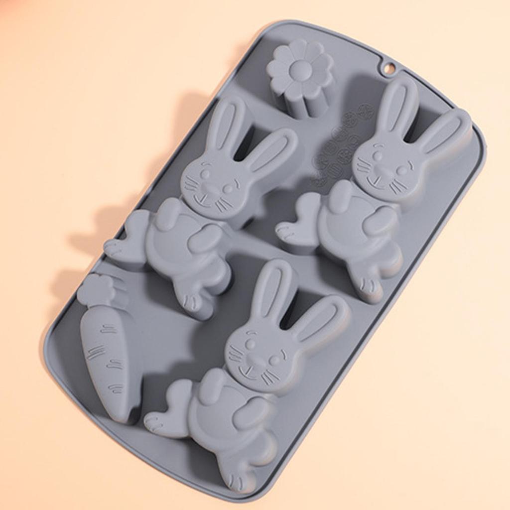 Easter Silicone Mold Cake Chocolate Cookie Baking Mould Rabbit Colored Holiday Easter Decoration Kitchen Bakeware Tools