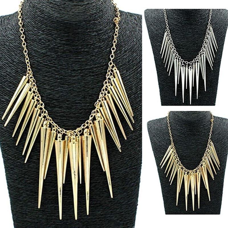 Pendant Necklace Jewelry Studded Punk Necklace