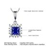 Umcho 925 Sterling Silver Sapphire Gemstone Earrings Necklace Set for Women