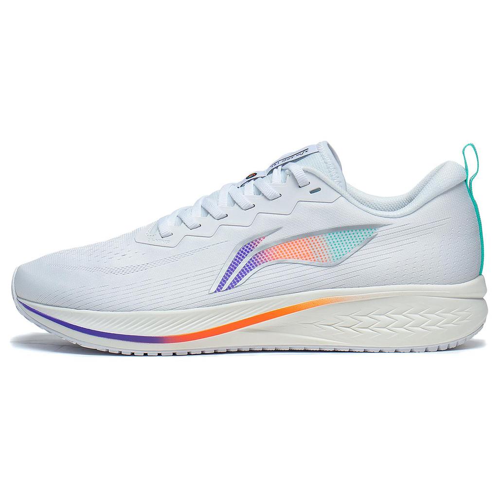 New LiNing Red Hare 6 Durable Breathable Low Top Sprint Long Distance Running Training Running Shoes Men's White ARMT015-4