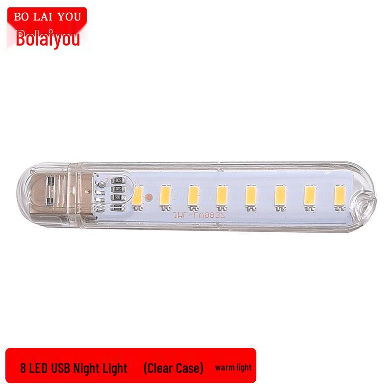5V USB LED Night Light - Portable Flash Drive Style for Bedroom, Camping, or Stalls
