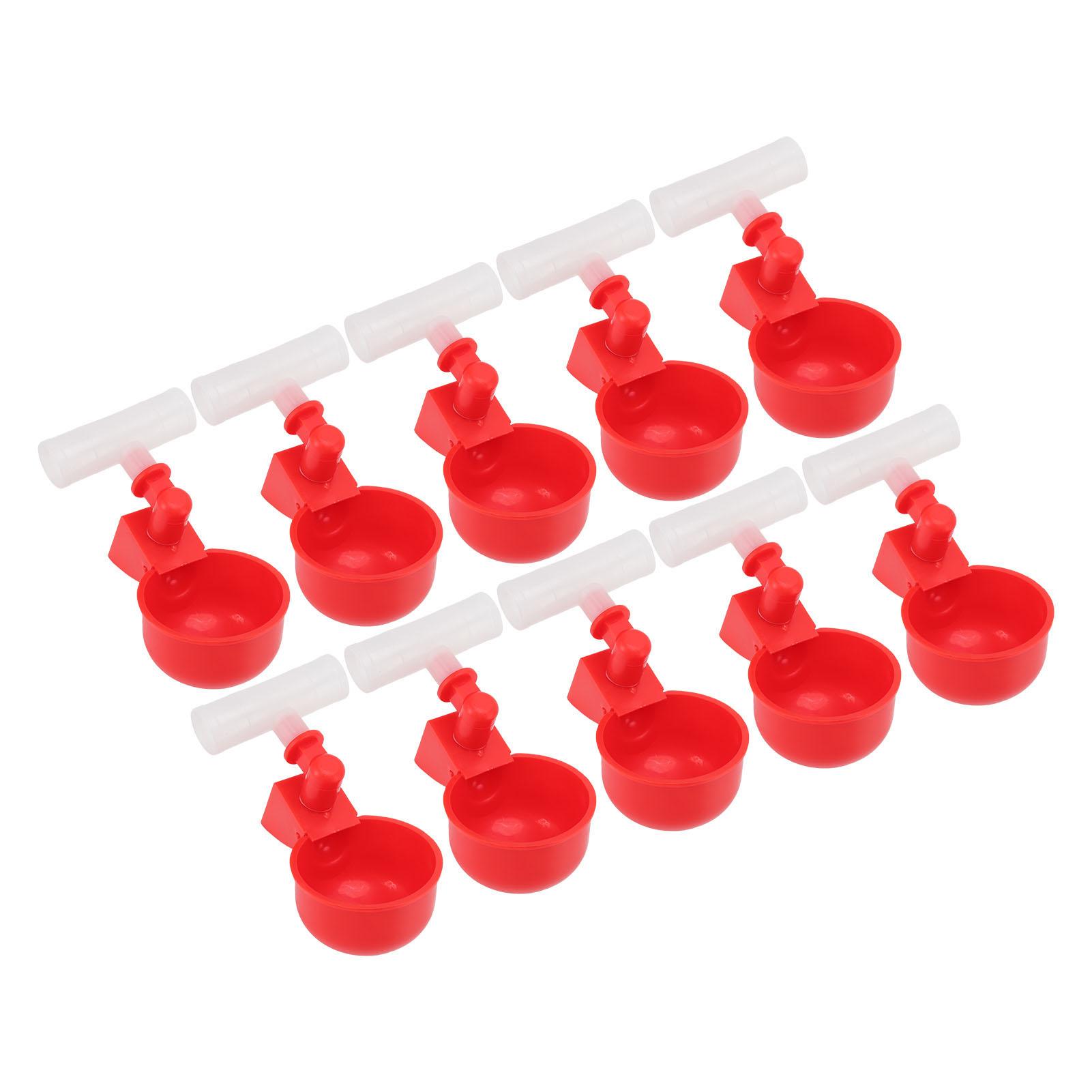 

10 Set Chicken Waterer Cups Automatic Filling Prevent Leakage Pigeon Drinking Bowl for Ducks Birds G3 4