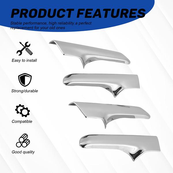 Silver ABS Interior Door Handle Pull Frame for Toyota Lu None