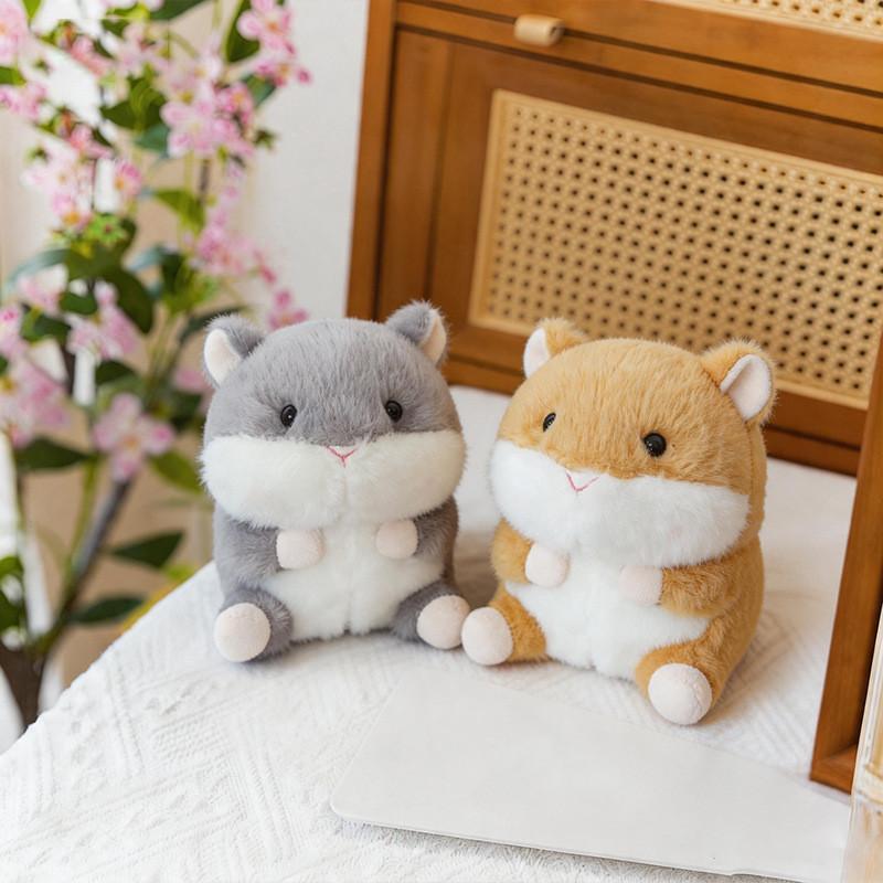 Ballshaped Hamster Plush Toy With Long Pile Fabric For Children And Gift