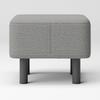 MUJI Sofa Bench Cotton Heather KB4RQA2A Cover, Canvas, Gray,