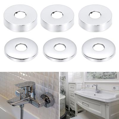 1Pcs Stainless Steel Faucet Decorative Cover Chrome Faucet Decor Useful Water Pipe Wall Covers Bathroom Accessories