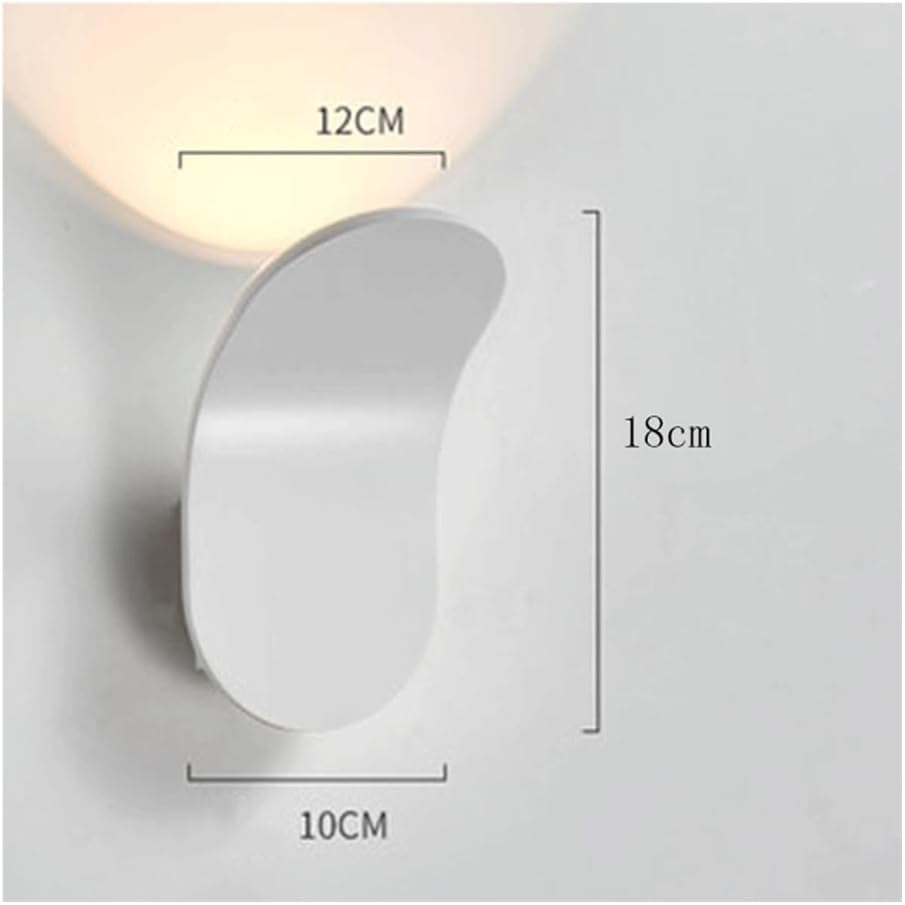 Hotelový Projekt Nástenné Lampy k Posteli - Moderná Minimalistická Nástenná Lampa, Kreatívne Osobnostné Nástenné Svietniky na Balkón, Chodbu, Schodisko (6W)(biely)