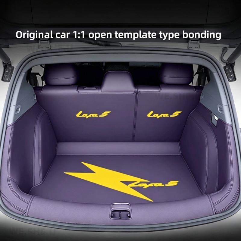 For Leapmotor B05 Lafa 5 2026 2027 Car Trunk Mat Leather Cargo Liner Backrest Pad Non-Slip Dustproof Stain Resistant Cover