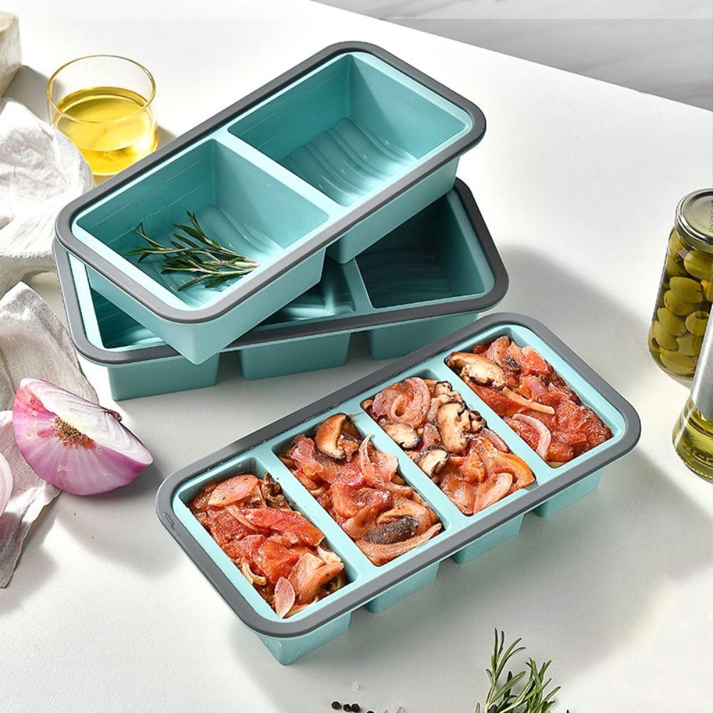 2/3 Grid Silicone Freezer Tray Food Grade Ice Cube Tray  for Storing Broth, Leftovers, Rice, Sauce