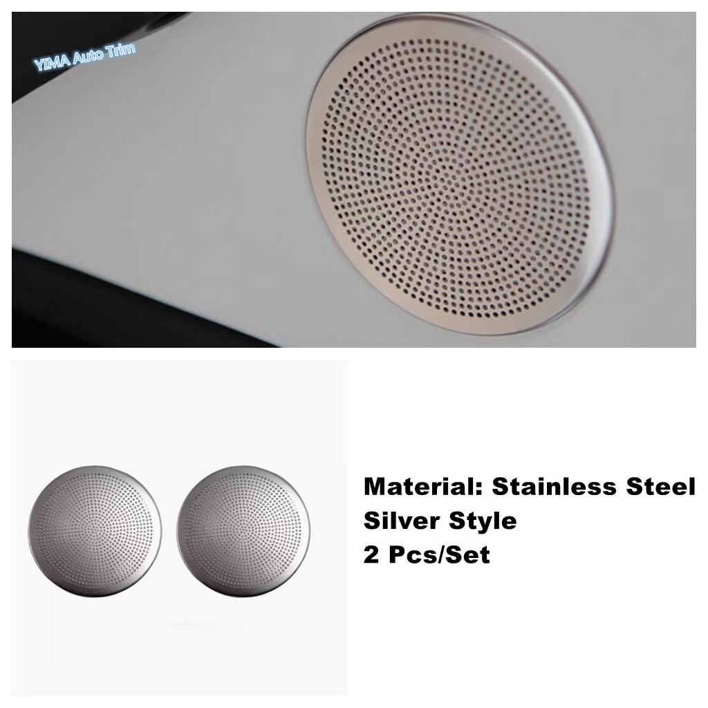 Car Pillar A Stereo / Door Stereo Speaker / Front / Rear Door Horns Decor Cover Trim For Tesla Model 3 2024 Interior Accessories