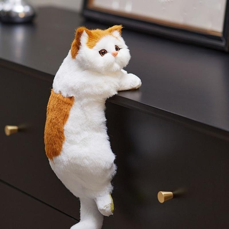 

Моделирование пушистый подвесной кот реалистичная кукла кошка фигурки животных плюшевый подвесной котенок игрушка милый котенок модель подарок домашний декор для телевизора