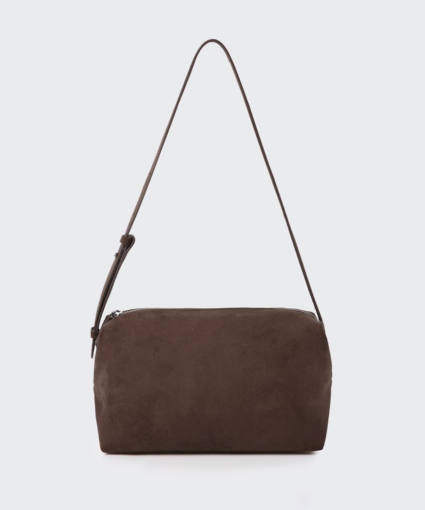 Musinsa Standard Woman Women'S Synthetic Suede Pillow Shoulder Bag [Dark Brown]