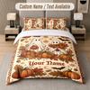 Halloween Theme Custom Text Or Name 3Pcs Bedding Set 1 Flat Sheet & 2 Pillowcases Personalized Home Bedding