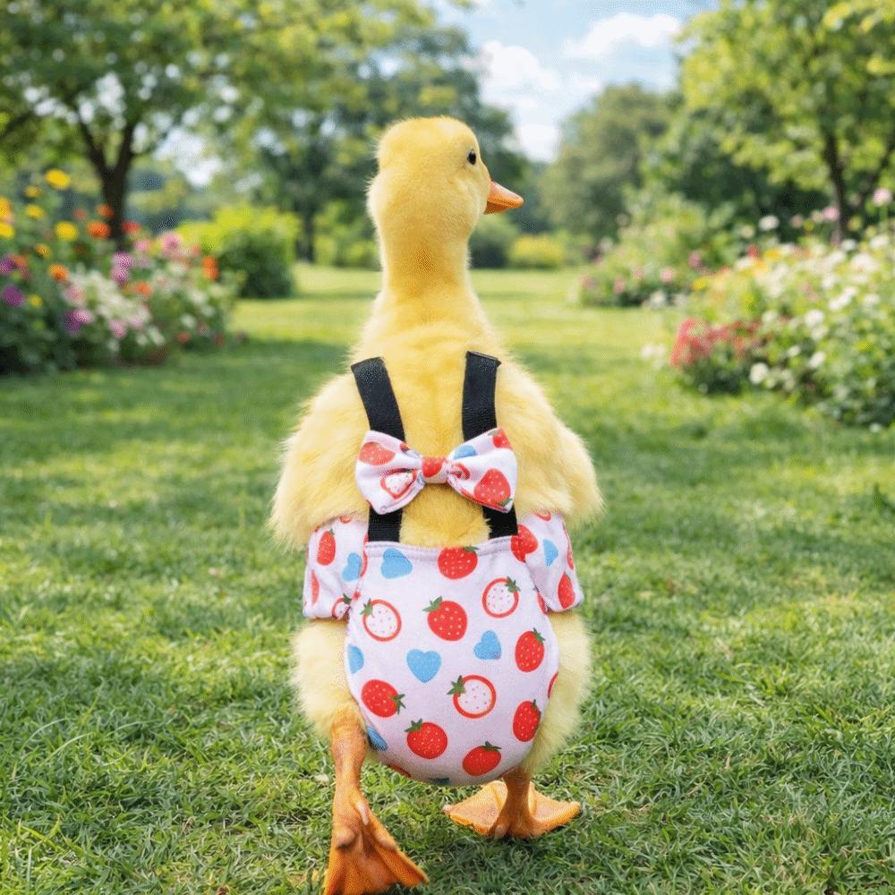 Elastisches Band Hühner Physiologische Hosen Schleifendesign Geflügel Windeln Niedliche Enten Windeln Bauernhof Haustier