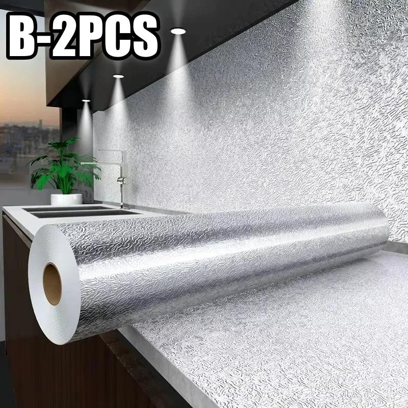 10M 5M 1M Kitchen Stove Splash Guard Sticker Self Adhesive Waterproof Aluminum Foil Wallpaper Oil Resistant