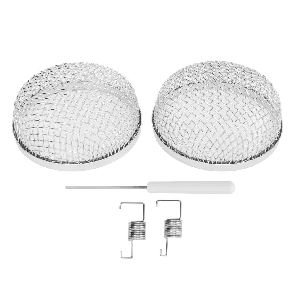 2Pcs RV Furnace Vent 2.8in Round Stainless Steel Flying Bug Cover Camper Heater Exhaust Vent Mesh Sc