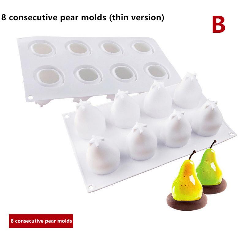 

Серия Фрукты Манго Груша Силиконовая Форма для Выпечки Шоколадного Муссового Торта, Мороженого, Десерта, Кондитерская Форма, Антипригарная, для Украшения Торта Pear