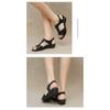 Women S European Roman Style Fish Mouth Wedge Heel Sandals With Zipper