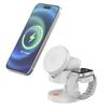 Portable Foldable Bedside Magnetic Wireless Charging Station Including Night Light and Stand for Smartphones Smartwatches Earbud
