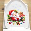 Cartoon Santa Claus Toilet Cover Decoration Sticker for Bathroom Toilet Cover Decoration