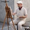 SHANSHAN Men's 100% Linen Short-Sleeve T-Shirt Set