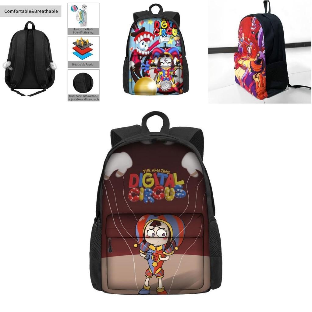 The Amazing Digital Circus School Bag For Boys And Girls Breathable And Durable 3rd-4th Grade Trendy And Cool Style Polyester Material