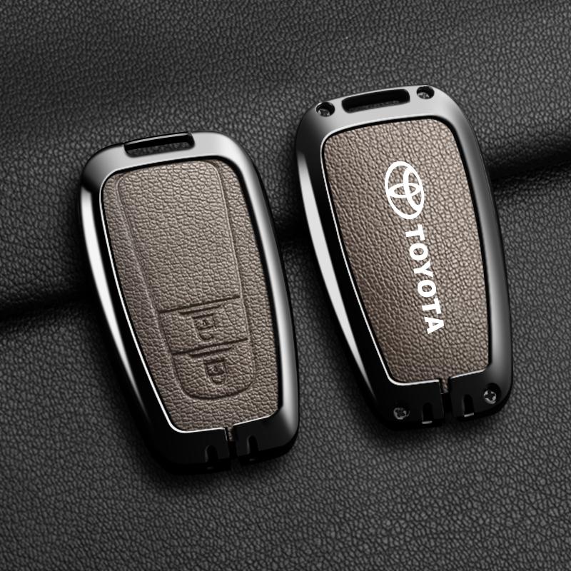 Zinc Alloy Car Key Case Full Cover Shell for Toyota Prius Camry Corolla CHR C-HR RAV4 Land Cruiser Prado Keychain Accessories