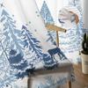 Christmas Winter Snowflake Arbor Elk Drapes Living Room Bedroom Kitchen Decoration Chiffon Sheer Window Curtains