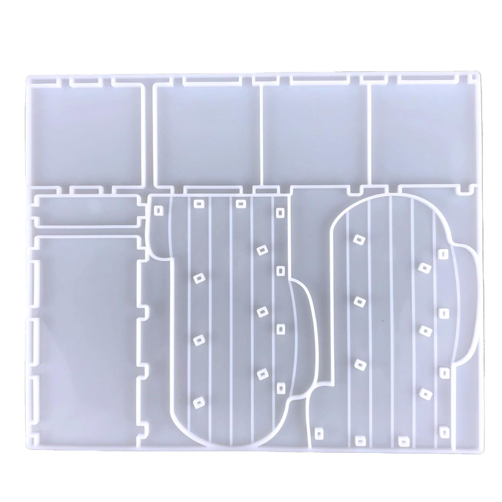 

4-слойный дисплей органайзер стойка смоляная форма кактус эпоксидная смола литейная форма для помады DY косметика шкатулка ювелирные изделия форма прозрачный