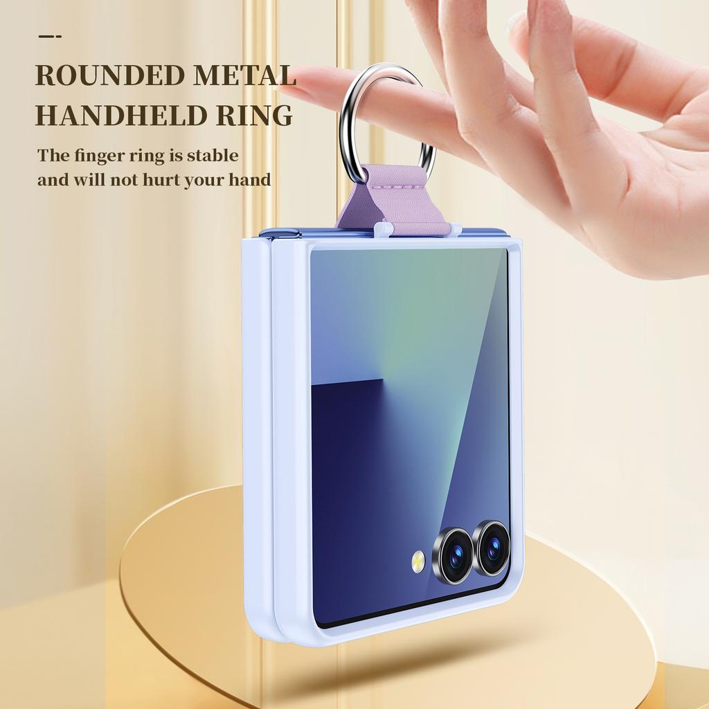 Applicable to Samsung ZFlip1 folding webbing ring mobile phone case ZFlip1 anti-drop skin matte protective case