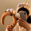 Plush Capybara Headbands Cartoon Kawaii Hair Hoop Headpiece Washing Face Hair Accessories