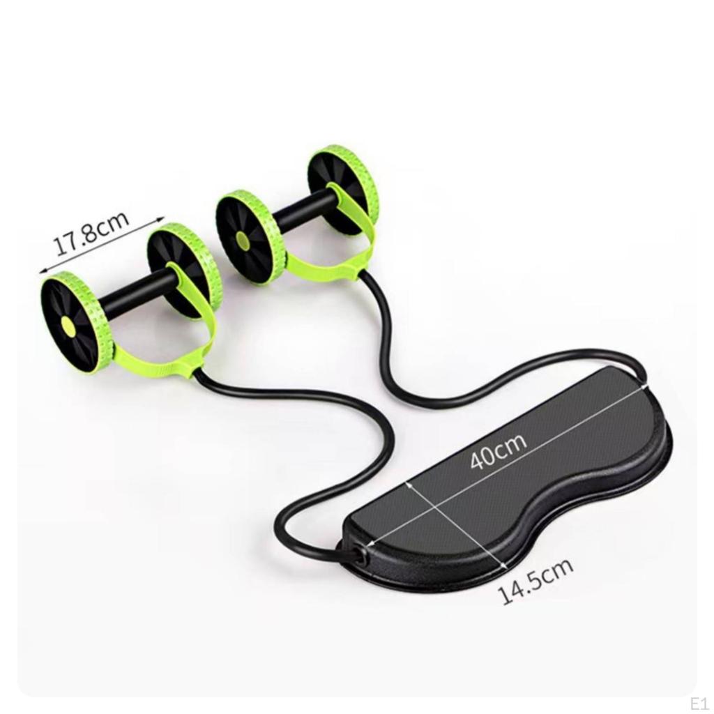 Core Roller with Ropes MultiFunction Rotating Design Rolling Abdominal for Beginners,
