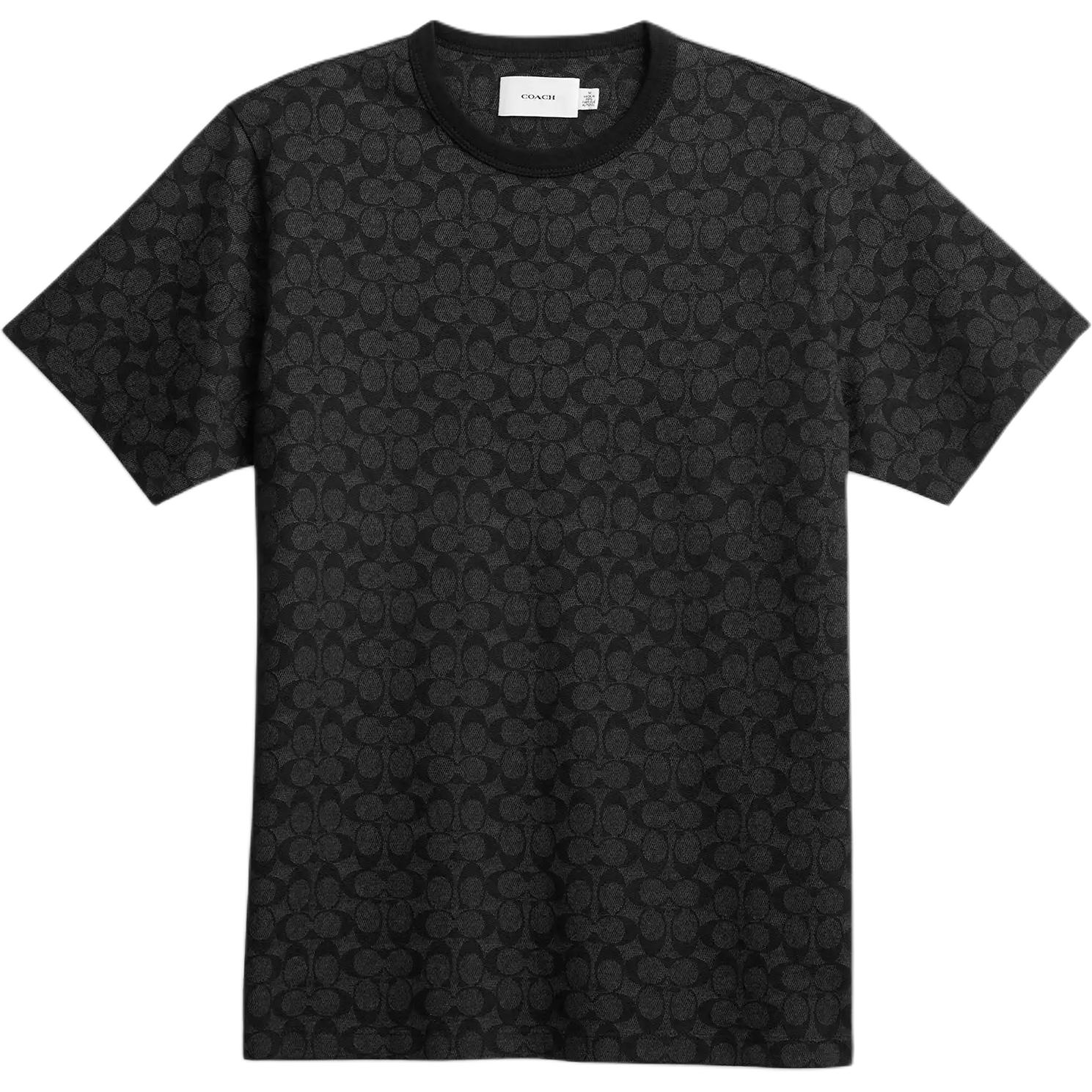 

Coach FW25 Хлопковая футболка с коротким рукавом и круглым вырезом для мужчин Топы CCC01-R8E XL