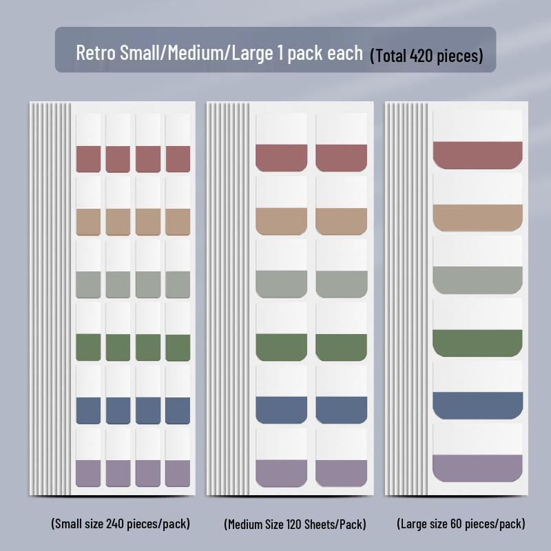 Morandi Writable Label Stickers: Post-it Notes Memo Pads