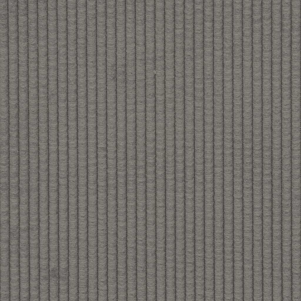 Modular Sofa with Footstool and Cushions Cord Fabric Light Grey