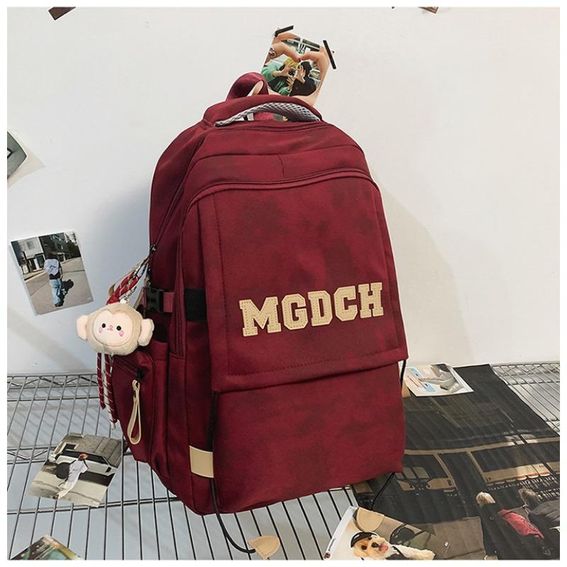 High value niche design backpack couple simple letters lightweight large capacity backpack