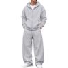 Zip-Up Hoodie and Sweatpants Set for Winter Casual Wear