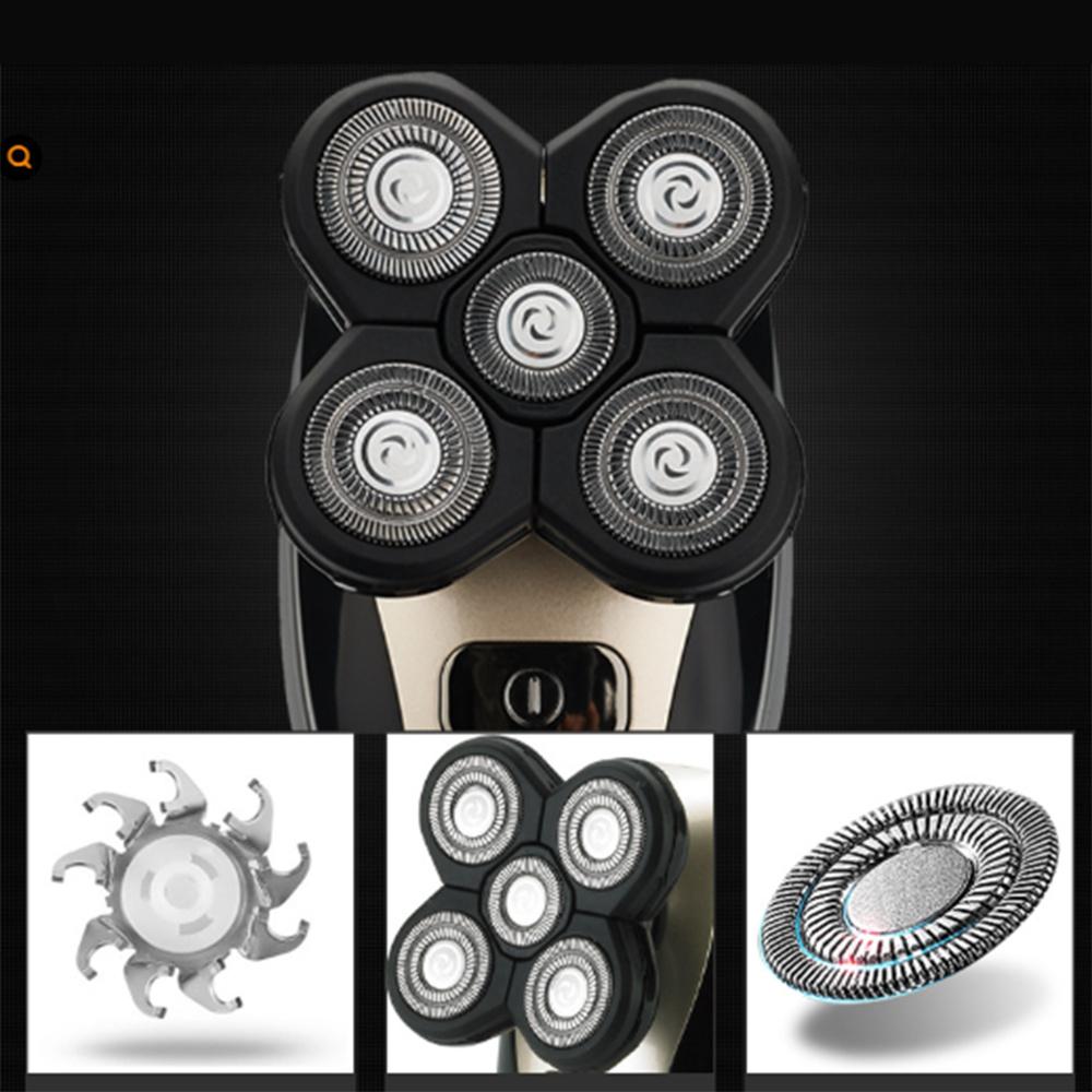 

1800 5 in 1 Electric Shaver Full Body Washable Rechargeable Razor with 5 Heads Type A