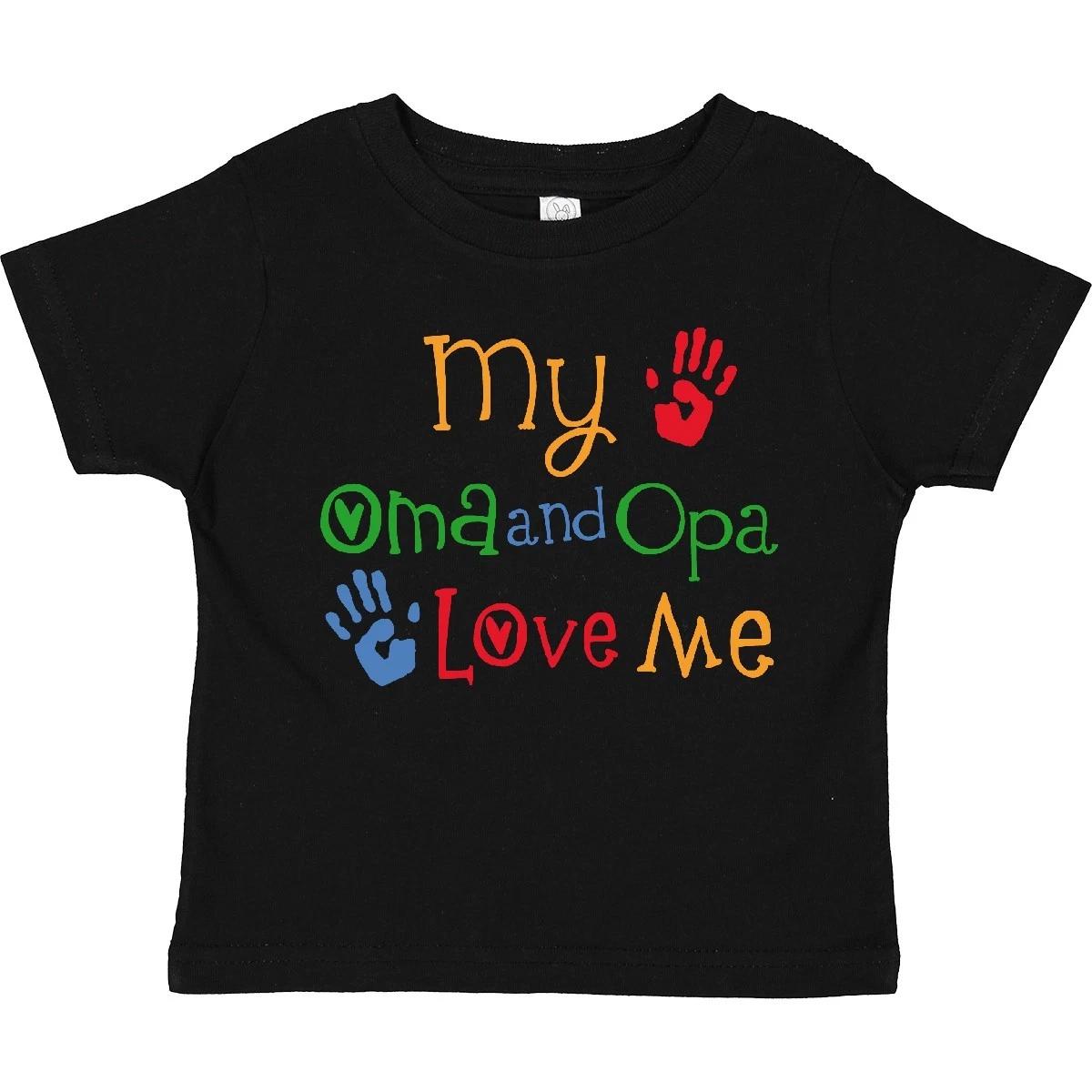 Inktastic Oma And Opa Love Me Grandchild Toddler T-Shirt My Loves Grandson Kids 130