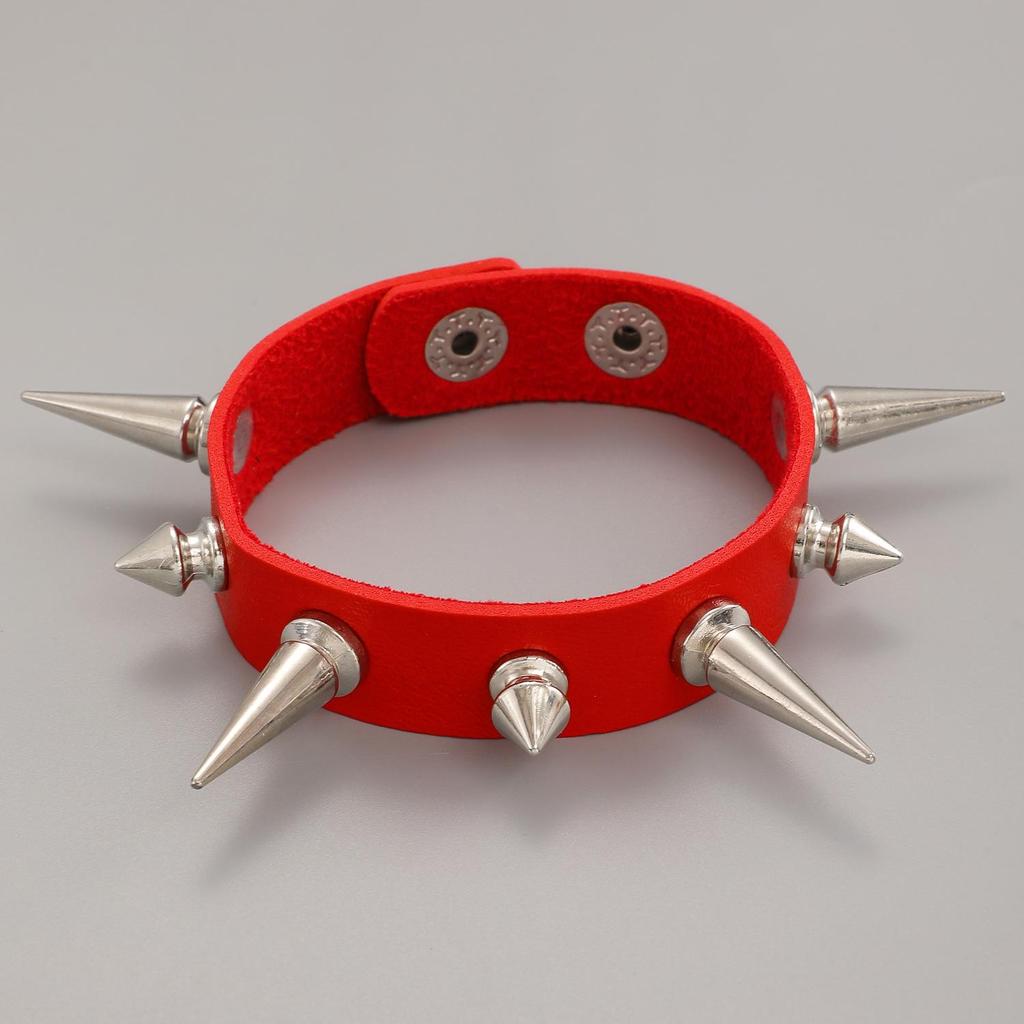 Europäisch-Amerikanisches Punk Nieten Lederarmband – Rock Gothischer Stil für Paare