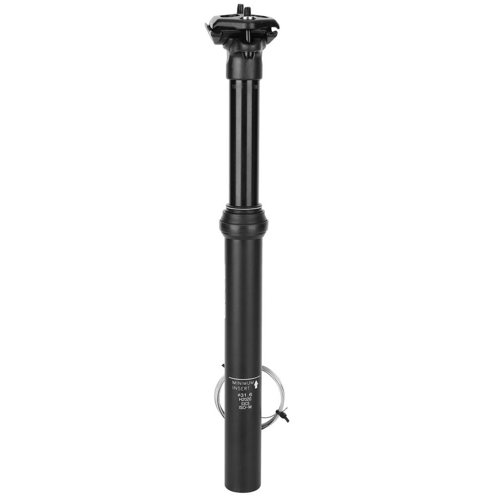 7075 Aluminium Alloy Black Road Wire Control Oil Pressure Lifting Seatpost Mountain Bike Accessory(External Wi 31.6MM*375MM )