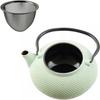 CAST IRON KETTLE 1.5L TEA POT WITH TEA INFUSER + 4x CUPS WARMER