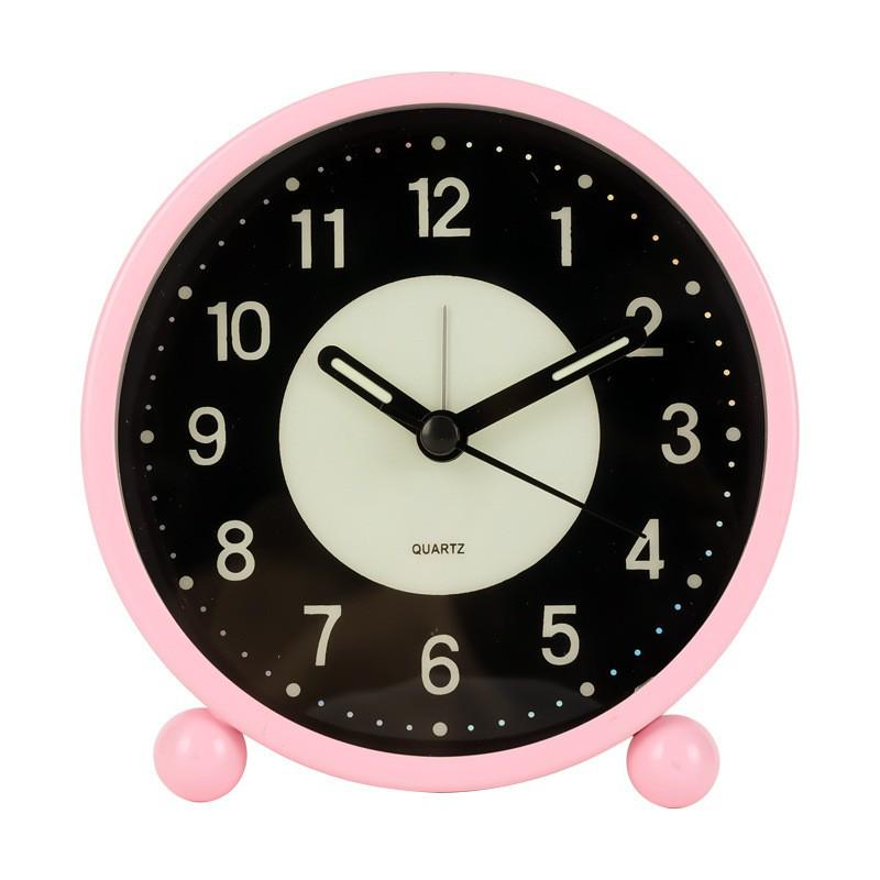 4.5-inch Luminous Silent Metal LED Alarm Clock - Student Bedside Table Clock
